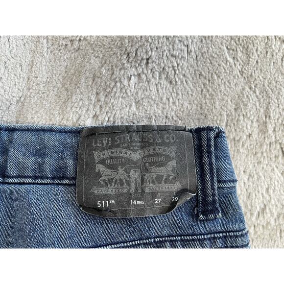 Women’s Levis 511 Denim Jeans Regular Slim Fit Blue Trousers W27 L29 Cotton - Picture 8 of 8